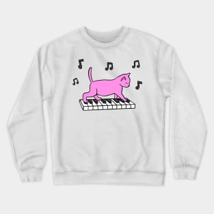 Piano Cat Crewneck Sweatshirt